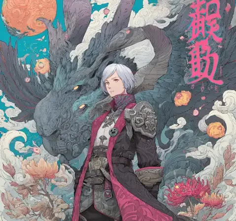 热血冒险作品条目封面，主角立于断崖前